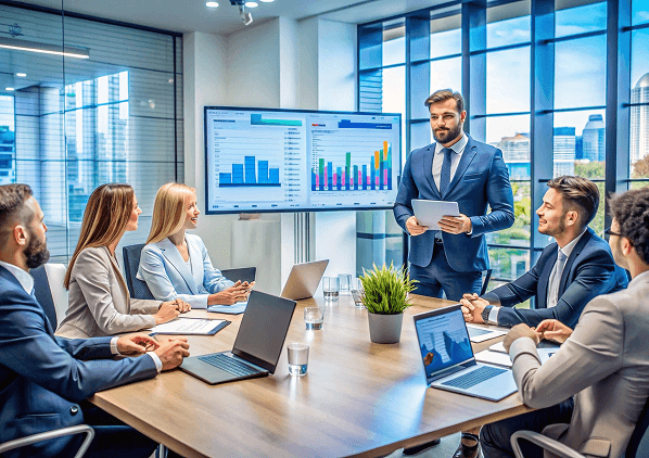Team strategy meeting